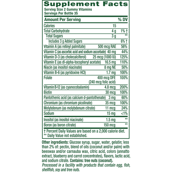 MultiVites Gummy Vitamin, 70 Gummies
