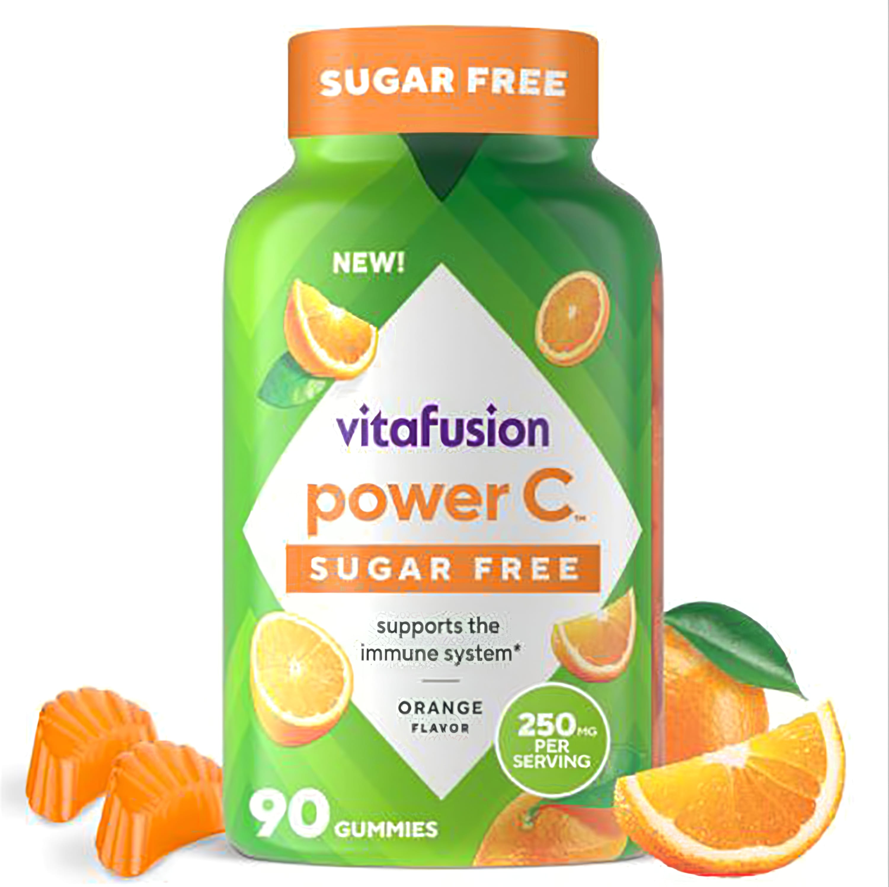 Vitafusion Power C Sugar-Free - 250mg Vitamin C Gummies for Immune