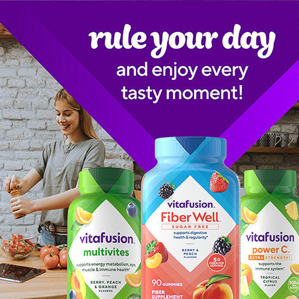 Fiber Well Sugar Free Gummy Vitamin, 90 Gummies