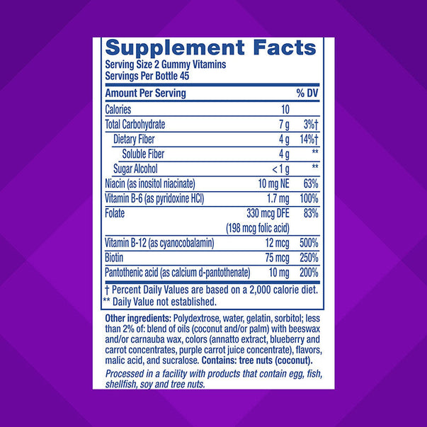 Fiber Well Fit Sugar Free Gummy Vitamin, 90 Gummies