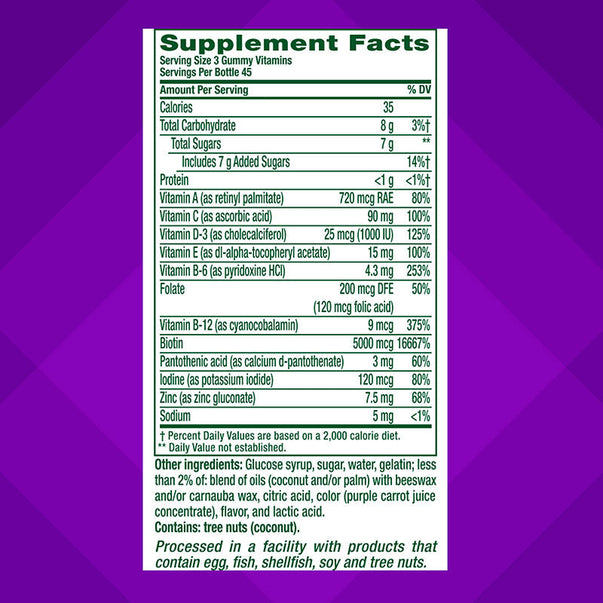 Hair, Skin, & Nails Multivitamin Gummy, 100 Gummies