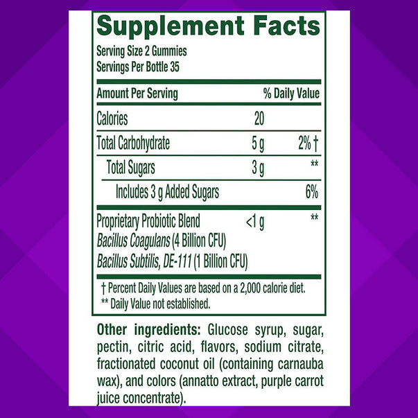 Probiotic Supplement 5 Billion Gummy, 70 Gummies
