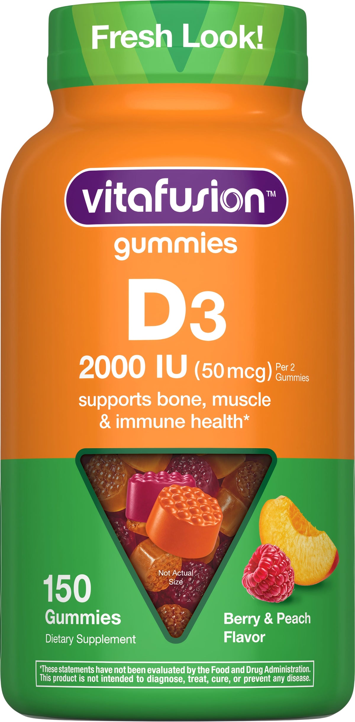 Vitamin D3 2,000 IU Gummy, 150 Gummies