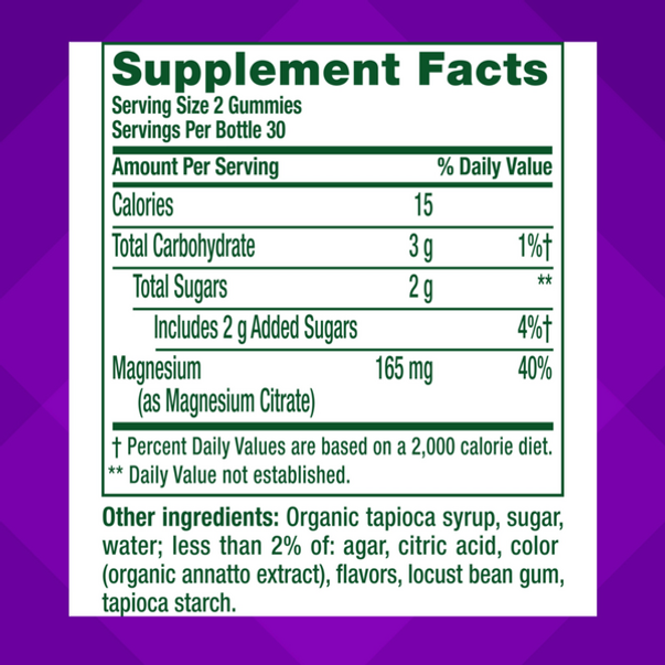 Magnesium Citrate Gummy, 60 Gummies