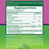 Supplement Facts panel for vitafusion Elderberry + Vitamin C, Zinc gummies showing Vitamin C 100 mg, Zinc 7.5 mg