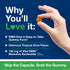 Product highlights graphic stating NMN in Easy-to-Take Gummy Form, Tropical Glow Flavor, 150 mg Vital NMN Bioactive Nucleotide (2 Gummies).