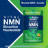 Vitafusion VITAL NMN Bioactive Nucleotide gummies in Tropical Glow flavor boost NAD+ levels; 60 vegan pieces.