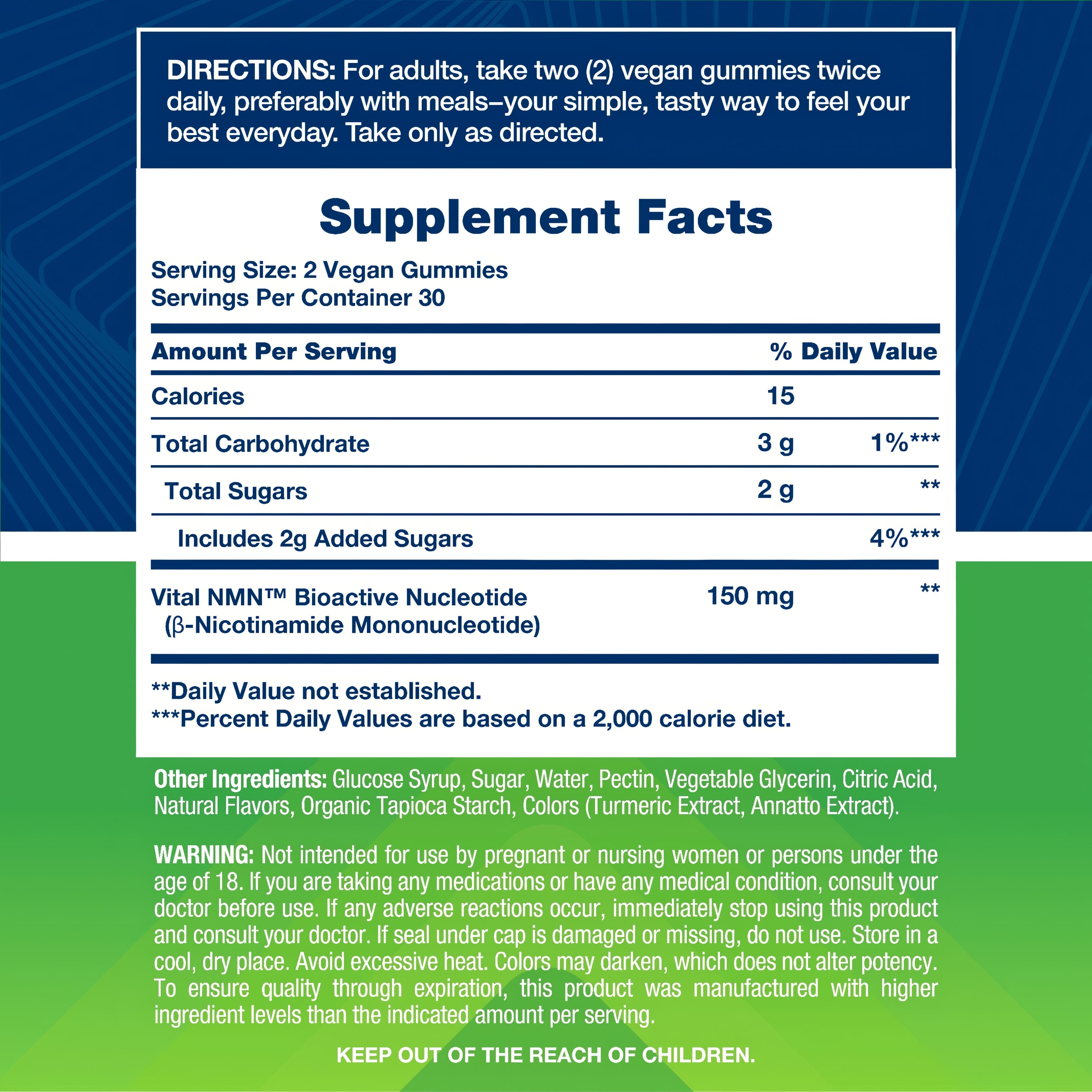 Vital NMN Bioactive Nucleotide - 60 Vegan Gummies