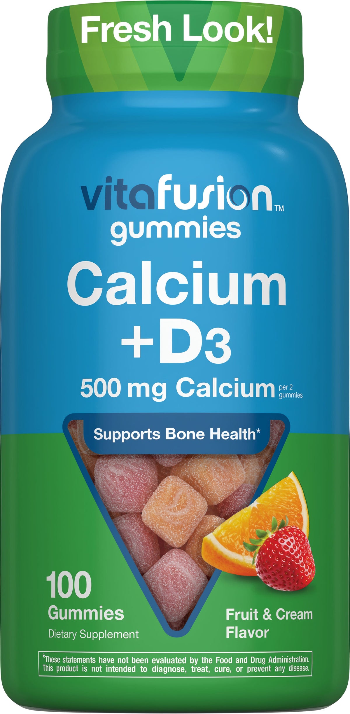Calcium + D3 Gummy Vitamin, 100 Gummies