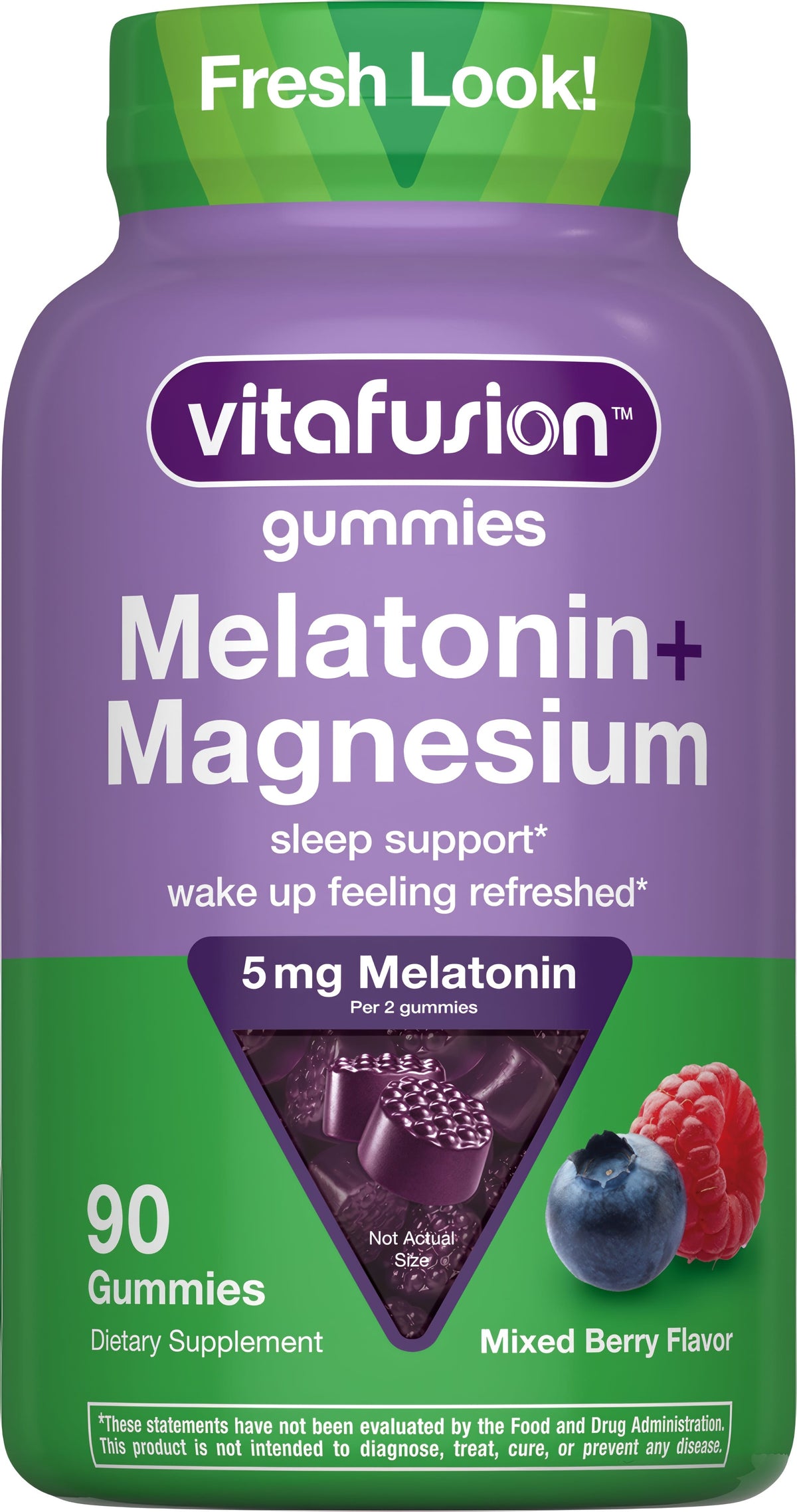 Melatonin 5mg + Magnesium Gummy Vitamin, 90 Gummies