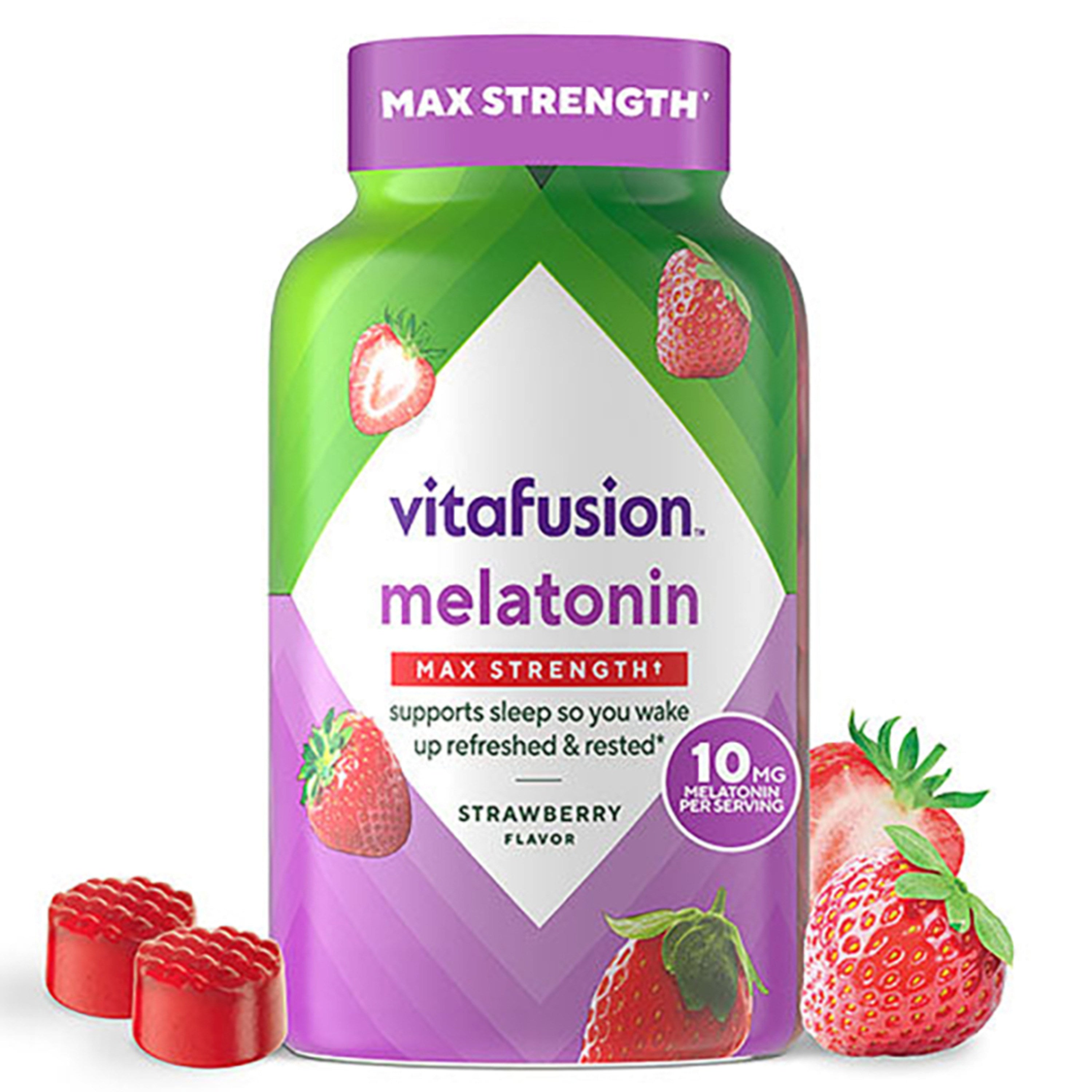 Melatonin Max Strength 10 mg Gummy Vitamin, 100 Gummies