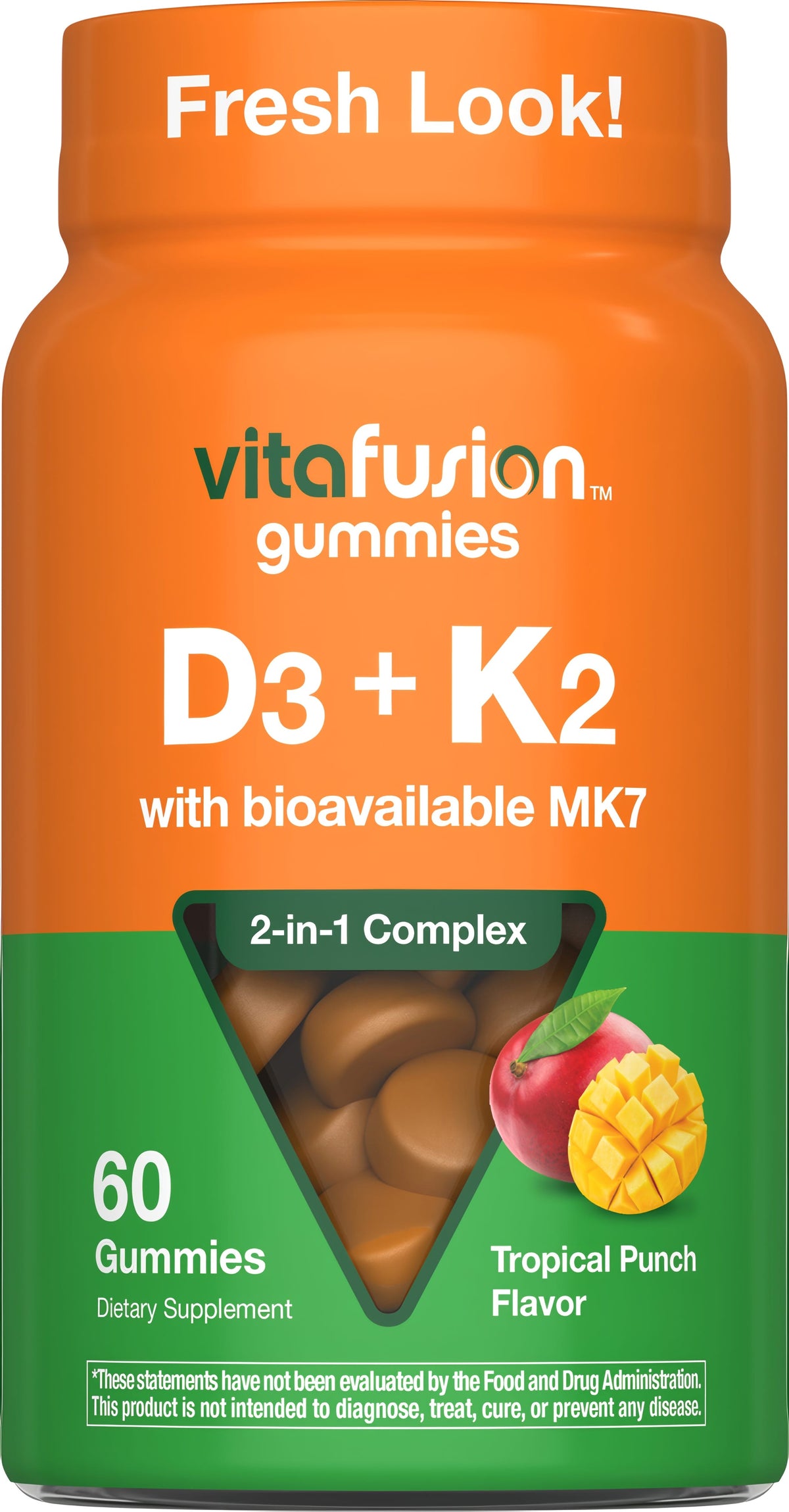 Power Plus Vitamin D3 & K2 Gummy, 60 Gummies