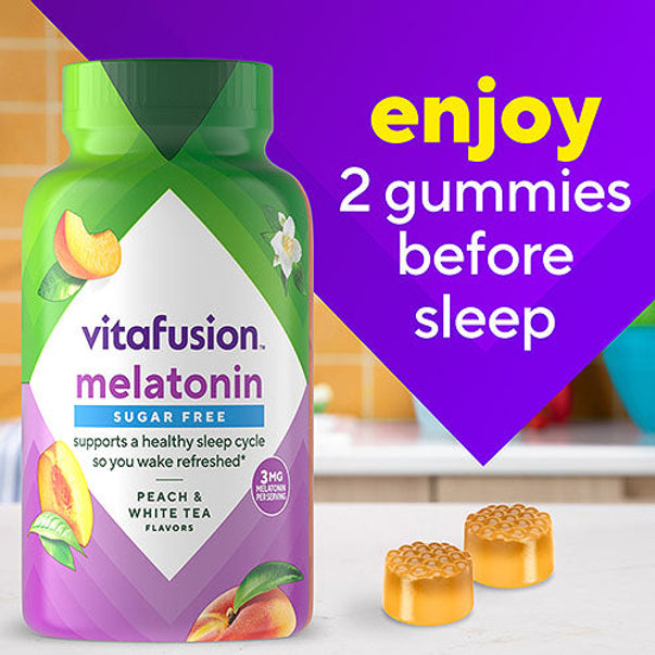 Melatonin 3 mg Sugar Free Gummy Vitamin, 140 Gummies