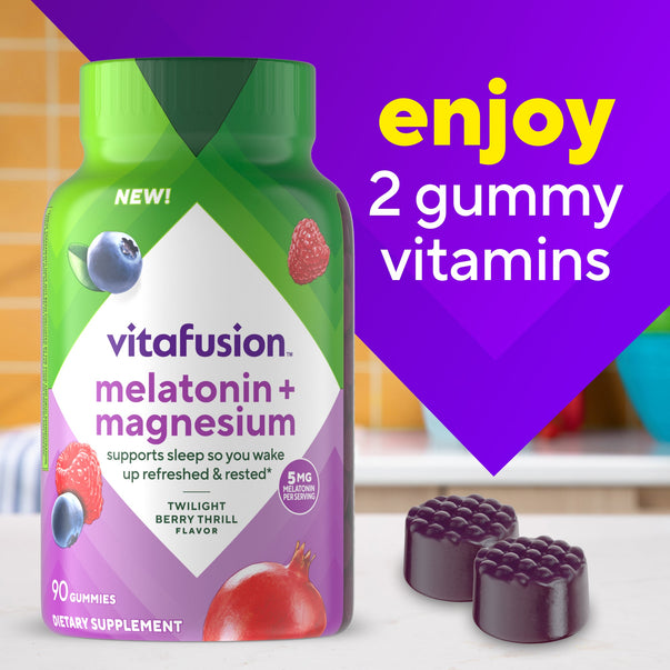 Melatonin 5mg + Magnesium Gummy, 90 Gummies