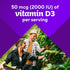Vitamin D3 2,000 IU Gummy, 150 Gummies